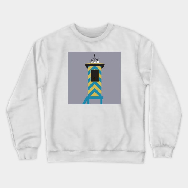 Grand Budapest Hotel -Telephone-box Crewneck Sweatshirt by Gothenburg Print